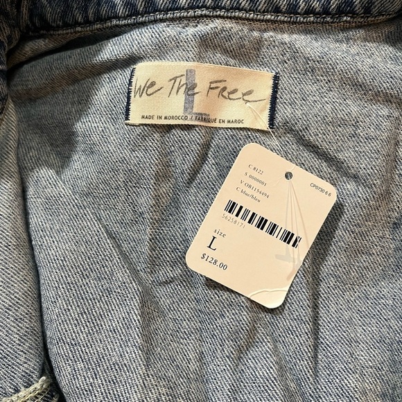 NWT Free People Marci Coverall Denim Jumpsuit Powder Blue - Picture 16 of 16